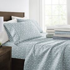 Kaycie Gray Bed Sheets Patterned 4 PC Microfiber Soft Bedding picture
