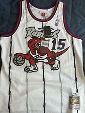 100% Authentic Vince Carter Mitchell Ness Stitched 1998-99 Raptors Jersey Large picture