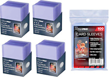 100 ULTRA PRO STANDARD SIZE 3x4 TOP LOAD CARD HOLDERS + 100 PENNY SOFT SLEEVES picture