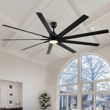 84In Super Large Black LED Ceiling Fan with Light & Remote for Indoor Outdoor picture
