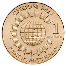 2011 $1 One Dollar Coin - CHOGM Perth Australia - Low Mintage Commemorative Coin picture