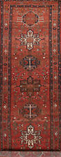 Vintage Geometric Handmade Heriz Long Runner Rug 4x16 Tribal Wool Hallway Carpet picture