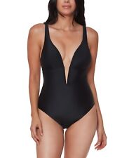MSRP $88 Bar III Plunge V-Wire One-Piece Black Size XS picture
