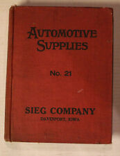 Antique 1921 Sieg Automotive Equipment, Tools & Supplies Book ~ No. 21 picture