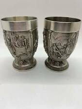 Classical - Pewter Embossed - Pewter Footed Cups – In Original Box - Shelf picture
