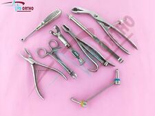10 Assorted Orthopedic Surgical Instruments custom made set Stainless steel picture