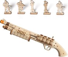 ROKR DIY Wooden Shotgun Terminator 3D Model Puzzle Gun Building Model Xmas Toy picture