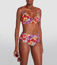 La DoubleJ Floral Frilly Bikini Top & Bottoms - Zinnie - XS w/bag picture