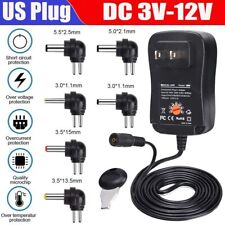 Universal AC to DC 3V~12V Adjustable Power Adapter Supply Charger Electronics US picture