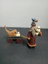 Williraye Studio Figurine Santa Pulling Wagon With Dog #2232 picture