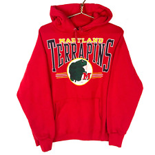 Vintage Maryland Terrapins Hoodie Sweatshirt Size XL Red Ncaa 50/50 Made In Usa picture