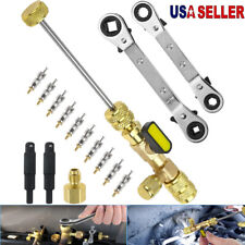 HVAC Wrench Tool AC Schrader Valve Core Remover Set 1/4 and 5/16 Port Installer picture