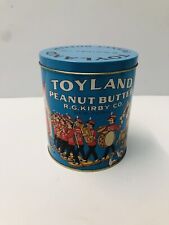 TOYLAND PEANUT BUTTER TIN MADE IN ENGLAND REPLICA HARRY'S GROCERY R.G. KIRBY CO. picture