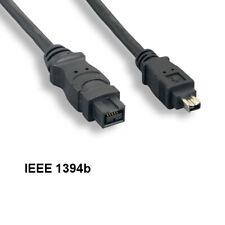 Kentek 3' IEEE-1394b 9 Pin Male to 4 Pin Male Firewire 400Mbps iLINK DV Cable PC picture
