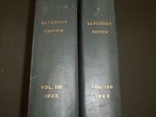 1923 SATURDAY REVIEW 2 BOUND VOLUMES - COMPLETE YR- PUBLISHED IN LONDON - R 1127 picture