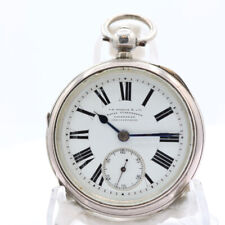 Antique J.W. Morris & Co Naval Timekeeper Key Wind Pocket Watch Sterling Silver picture