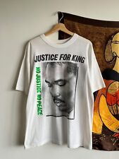 Vintage 1991 Rodney King No Justice No Peace Civil Rights Tee Size Large picture