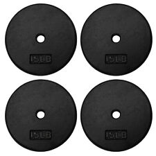 A2ZCARE Standard Cast Iron Weight Plates 1-Inch Center-Hole (15 lbs - Four) picture
