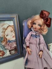 OOAK artist Doll Alice doll and Pierrot painting. picture