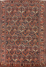 Vintage Tribal Wool Bakhtiari Area Rug 7x10 Geometric Hand-made Nomad Carpet picture