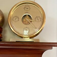 Howard Miller Weather Station Brass Clock Barometer Thermometer Japan Skeleton picture