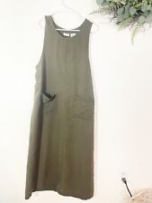 White Stag Vintage Green Sleeveless Jumper Dress Size Small Overall Style Y2k picture