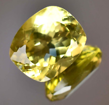 Flawless 9.65 Ct Natural Yellow Tanzanite Cushion Certified Treated Gemstone picture