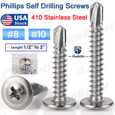 #8 #10 UNC Phillips Modified Truss Head Self Drilling Screws 410 Stainless Steel picture
