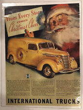 INTERNATIONAL TRUCKS Original 1938 Magazine Advertisement - SANTA picture