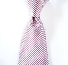 Charles Tyrwhitt Deep Pink Herringbone Print 100% Silk Tie 3 1/2