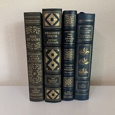 Vintage Franklin Library Leather Decorative Books Decor Staging Classic Lot Of 4 picture