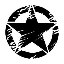 Distressed Army Star Premium Vinyl Decal picture
