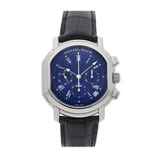 Daniel Roth Masters Chronograph Automatic Steel Mens Strap Watch S247 BLUE picture