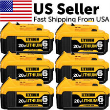 1/6 Pack Battery For DeWalt 20V 20 Volt Max 6.0AH DCB206 Lithium Ion Replacement picture