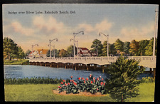 Vintage Postcard 1938-1945 Bridge on Silver Lake, Rehoboth Beach, Delaware (DE) picture