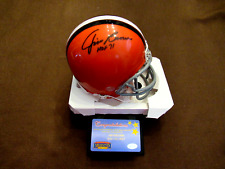 JIM BROWN HOF 71 CLEVELAND BROWNS SIGNED AUTO RIDDELL MINI HELMET MM COA BEAUTY picture