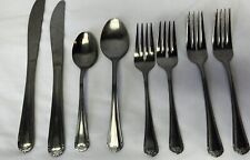 Rogers Stanley Roberts ROSE TRIO 8 Pc Stainless Flatware Vintage Lot picture
