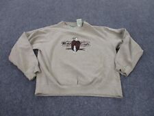 Vintage Ozark Trail Sweatshirt Adult L Beige USA Bald Eagle Graphic Jumper Mens picture