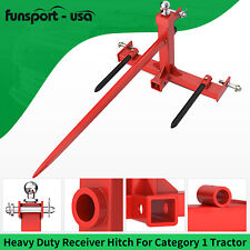 3 Point Trailer Receiver Hitch Hay Bale Spear Cat 1 Multi-function Attachment picture