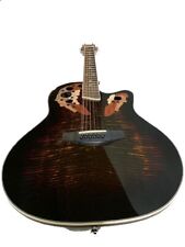 NEW 12 STRING FLAMED ACOUSTIC/ELECTRIC OVAT. STYLE ROUND BACK GUITAR picture