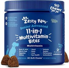Zesty Paws Senior 11 in 1 Multivitamin Bites for Dogs  90 Chews  Exp 5/2025 picture