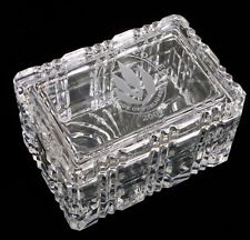 BEAUTIFUL WATERFORD ? HEAVY CUT CRYSTAL RHODE ISLAND COLLEGE SOUVENIR LIDDED BOX picture