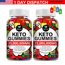 2Packs Keto ACV BHB Gummies For Fat Burn Weight Loss Detox Keto Diet Gummies picture