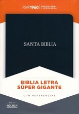 BIBLIA RVR 1960 LETRA SUPER GIGANTE NEGRO PIEL FABRICADA picture