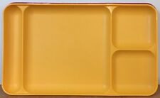 Pair 2 Vtg Tupperware Harvest Gold Yellow Rust Red Brown Divided Cafeteria Trays picture