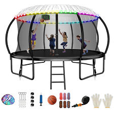 12FT 990LBS Trampoline with Basketball Hoop for Kids Pumpkin Outdoor Trampoline picture