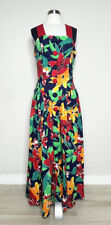 VTG Leslie Lucks floral drop waist midi dress. Size: 12 picture