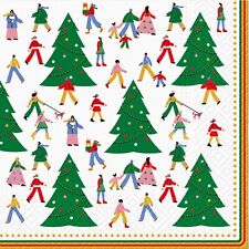 (2) Christmas Decoupage Paper Napkins Tree Luncheon Craft Holiday Napkin - TWO picture