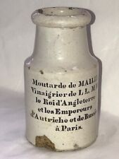 Antique French Maille Mustard Vinegar c. 1830 early 19th Century Advertising Pot picture