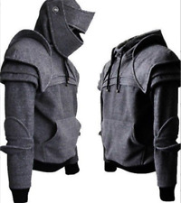 Medieval Warrior Soldier Vintage Knight Mask Armor Knee Jacket Hoodie Sweater picture